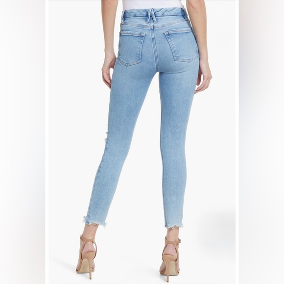 Good American Good Waist Skinny High Rise Blue Jeans Tummy Tech Size 2 /26 - Picture 2 of 16